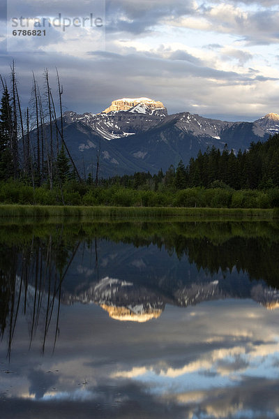 Spiegelung  See  Berg  Banff Nationalpark  Alberta  Kanada