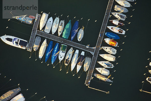 Boote im Hafen von Sipplingen  Bodensee  Baden-Württemberg  Deutschland  Luftbild