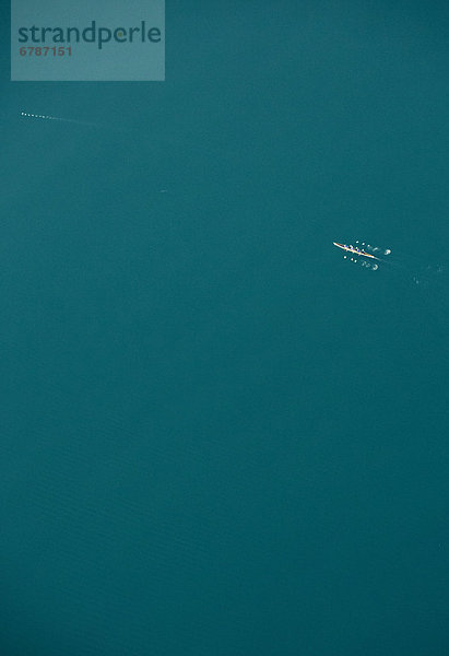 Ruderboot im Bodensee  Luftbild