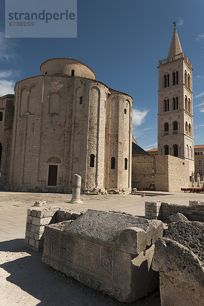 Rundkirche des Heiligen Donatus  St Donatus  erbaut im 9. Jahrhundert  Zadar  Dalmatien  Kroatien  Südeuropa  Europa