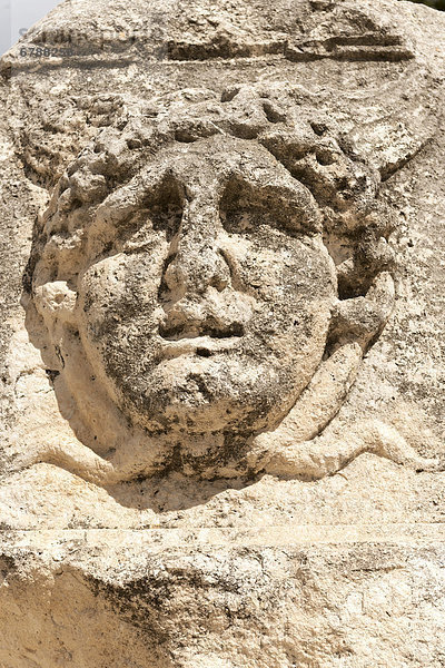 Gesichtsrelief  Römisches Forum  Zadar  Dalmatien  Kroatien  Südeuropa  Europa