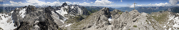 Panorama im Rätikon  Vorarlberg  Österreich  Europa