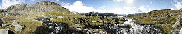 Panorama in der Hardangervidda  Norwegen  Europa