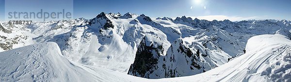 Panorama in der Silvretta  Vorarlberg  Österreich  Europa