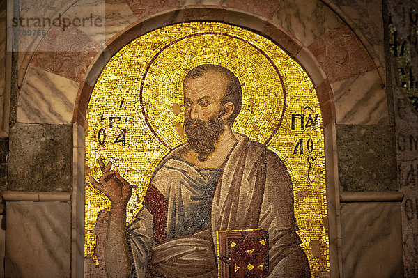 Mosaik von Paulus  Esonarthex  Chora-Kirche oder Kariye Camii  Istanbul  Türkei