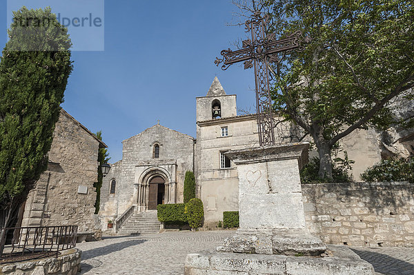 Kirche Saint Vincent  Les Baux-de-Provence  Provence-Alpes-CÙte díAzur  Frankreich  Europa  ÖffentlicherGrund