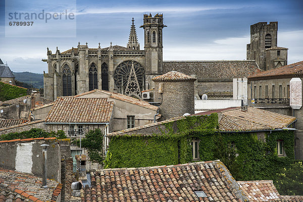 Cathedrale Sainte-Nazaire-et-Saint-Celse  Carcassonne  Languedoc-Roussillion  Aude  Frankreich  Europa