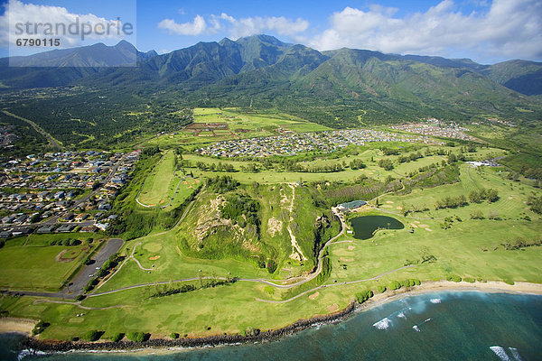 Hawaii  Maui  Waiehu Municipal Golf Course  Luftbild.