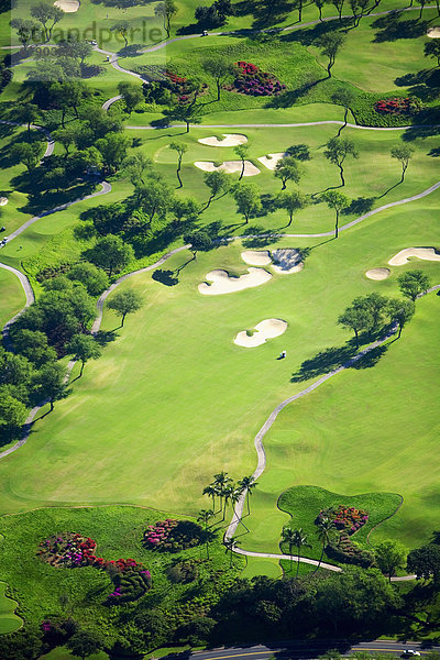 Hawaii  Maui  Wailea  Aerial von Wailea Gold and Emerald Golfplätze.