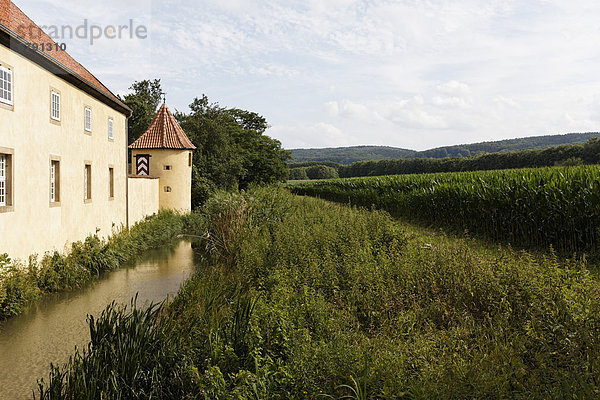 Ehemalige Burganlage  Schloss Hünnefeld bei Bad Essen  Osnabrücker Land  Niedersachsen  Deutschland  Europa