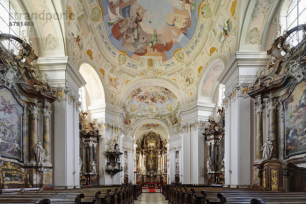 Stiftskirche  Stift Engelszell  Gemeinde Engelhartszell an der Donau  Innviertel  Oberösterreich  Österreich  Europa