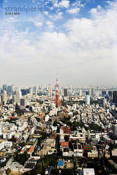 Großstadt Tokyo Hauptstadt Turm hoch oben Ansicht Japan
