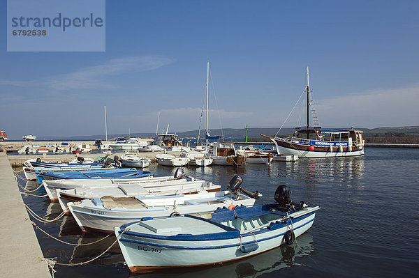 Fischerboote im Hafen von Pasman  Insel Pasman  Adria  Zadar  Dalmatien  Kroatien  Europa
