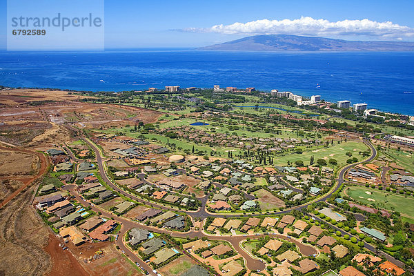 Hawaii  Maui  Antenne von Kaanapali Resort-Bereichs.