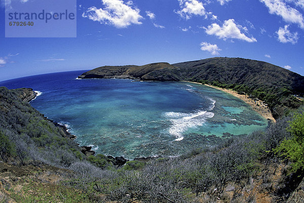 Hawaii  Oahu  Überblick über Hanauma Bay.