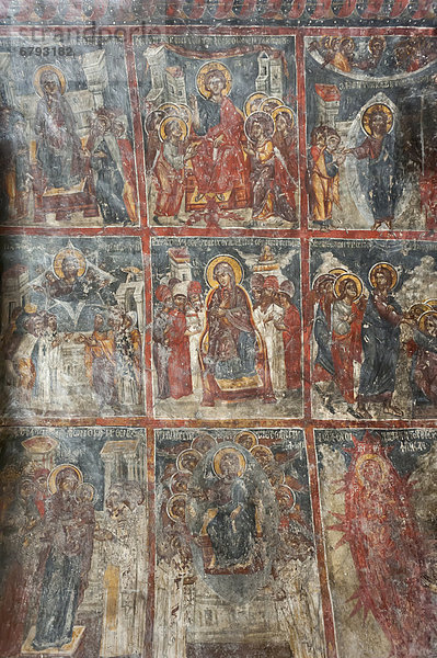 Alte Fresken  Wandmalereien  Stationen im Leben von Jesus  Panagia und Sotiras Kirche  griechisch-orthodox  Roustika  Kreta  Griechenland  Europa