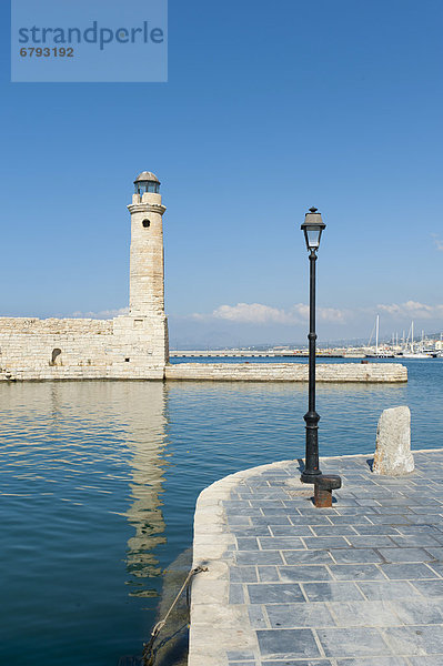 Hafen Europa Leuchtturm Laterne - Beleuchtungskörper Venetien Rethymno Kreta Griechenland