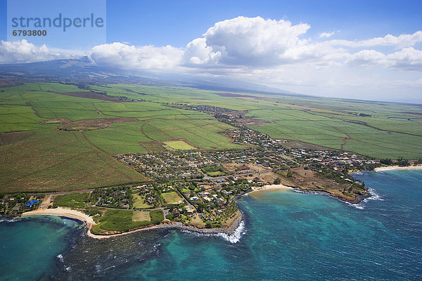Stadt  Ansicht  vorwärts  Luftbild  Fernsehantenne  Hawaii  Maui  Paia