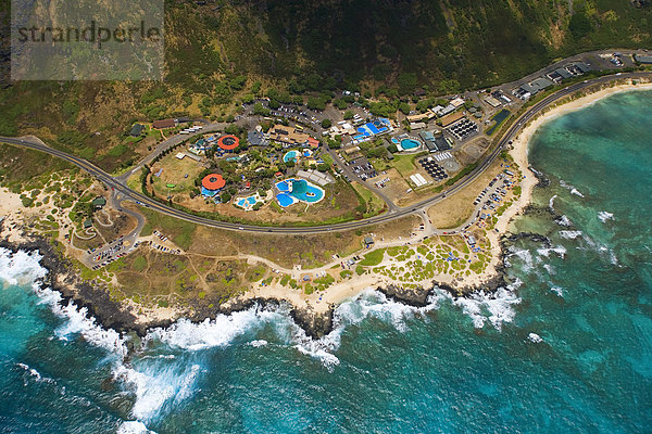 Lifestyle  Strand  Meer  Ansicht  Luftbild  Fernsehantenne  Hawaii  Oahu