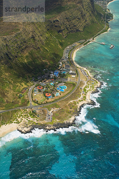 Lifestyle  Strand  Meer  Ansicht  Luftbild  Fernsehantenne  Hawaii  Oahu