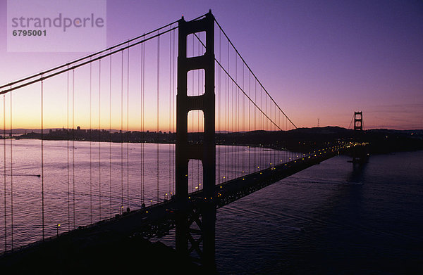 Abend Silhouette Himmel Kalifornien Golden Gate Bridge San Francisco