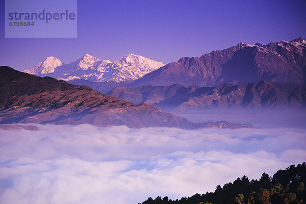 entfernt  Hügel  Ansicht  Mittelpunkt  Himalaya  Distanz  Nepal