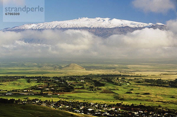 Hawaii  Big Island  Stadt  Schneedecke  Hawaii  Waimea