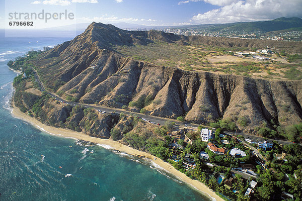 Strand  Ozean  Krater  Fernsehantenne  Diamant  Hawaii  Oahu