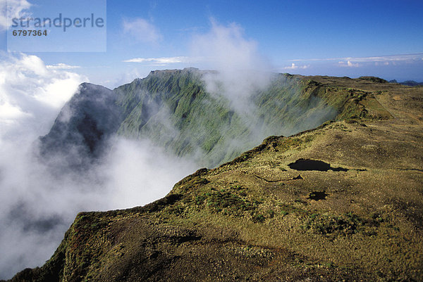 Berg  Wolke  Beleuchtung  Licht  über  Berggipfel  Gipfel  Spitze  Spitzen  Aufstieg  Hawaii  Kauai