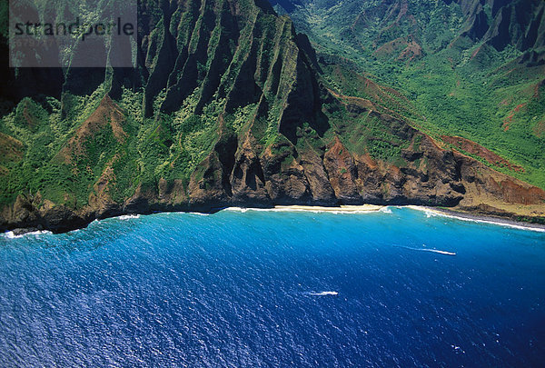 Strand  Ozean  Steilküste  Hawaii  Kauai