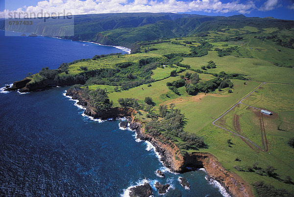 Hawaii  Big Island  Felsen  Küste  Ansicht  Luftbild  Fernsehantenne  Hawaii