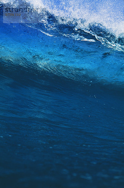 groß großes großer große großen blau Anfang Unfall Hawaii Wasserwelle Welle