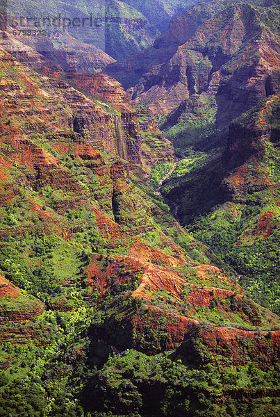 Hawaii  Kauai  Waimea Canyon  Luftbild des Grand Canyon des Pazifiks