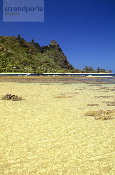 Ruhe Ozean Gezeiten Close-up Hawaii Kauai Riff