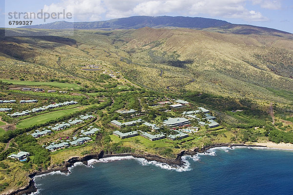 Hawaii  Maui  Antenne Kapalua Resorts entlang des Ozeans