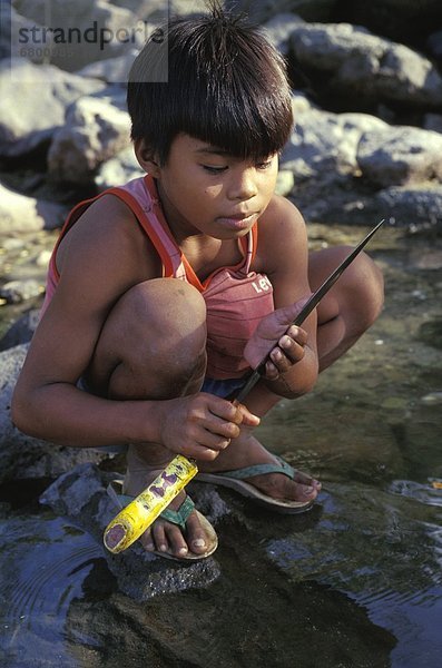 Junge - Person  angeln  jung