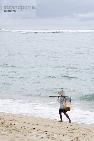 gehen  Strand  Mensch  Netz  angeln  Indonesien