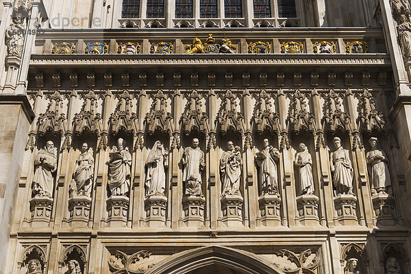 UK  London  Detail der Westminster Abbey Fassade