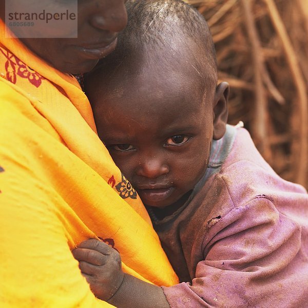 Dorf  Masai  Mutter - Mensch  Afrika  Kenia