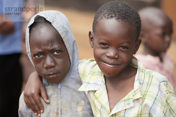 Two Boys In An Embrace  Kampala Uganda Africa