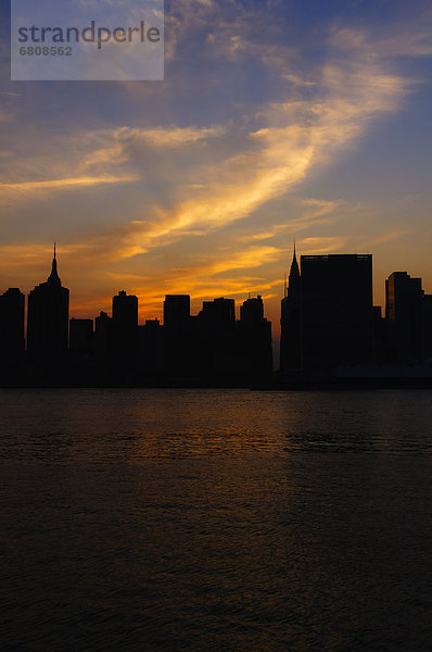 Skyline  Skylines  Sonnenuntergang  Manhattan