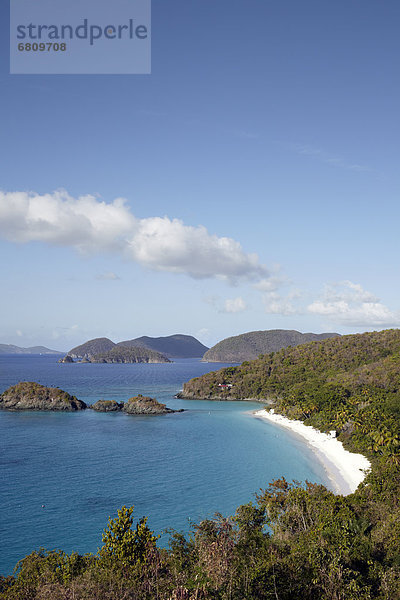 United States Virgin Islands  St. John  Landscape with sea bay