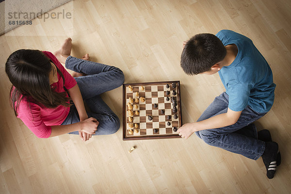 Spiel  Schach  spielen  Geschwister
