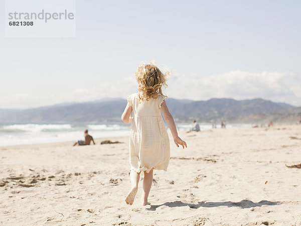 Vereinigte Staaten von Amerika USA Fröhlichkeit Strand rennen jung 5-6 Jahre 5 bis 6 Jahre Mädchen