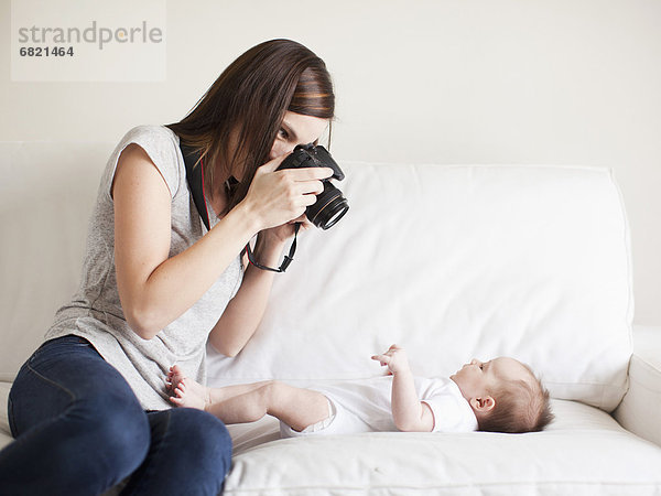 fotografieren  Mädchen  Mutter - Mensch  Baby