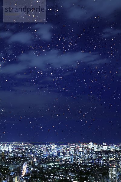 Krankenzimmer  Richtung  Nacht  Tokyo  Hauptstadt  Ansicht  Japan