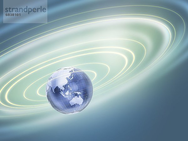 konzentrische Kreise  konzentrisch  Wellenring  Wellenringe  Beleuchtung  Licht  Erde  Kreis  umgeben  Planet