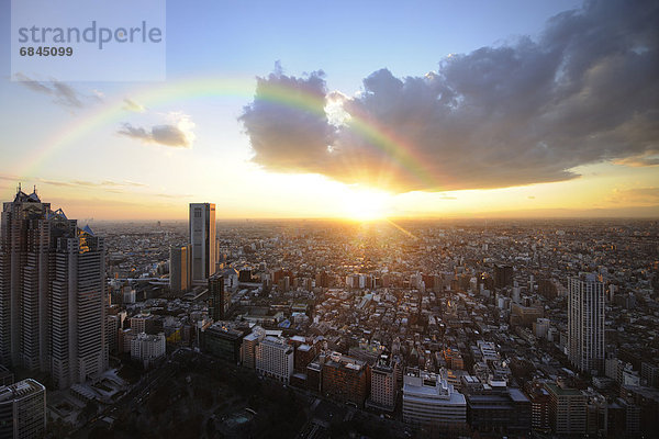 Stadt  Tischset  Zimmer  aufspüren  über  Regierung  Büro  Regenbogen  Sonne