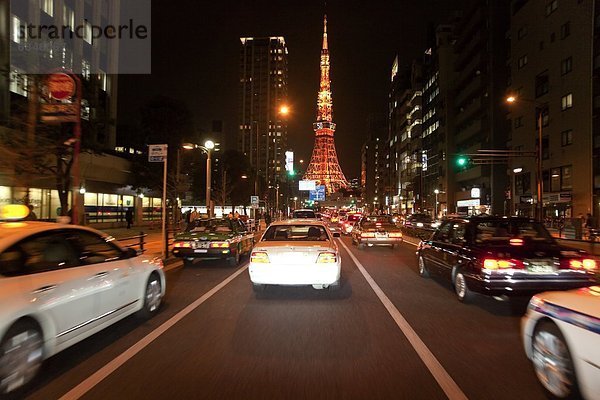 Auto  Fernverkehrsstraße  Tokyo  Hauptstadt  Bundesstraße  Ansicht  zeigen  Japan