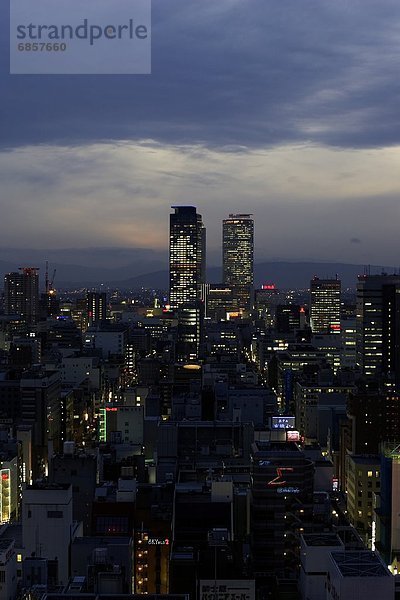 Skyline  Skylines  beleuchtet  Nacht  Großstadt  Japan  Nagoya